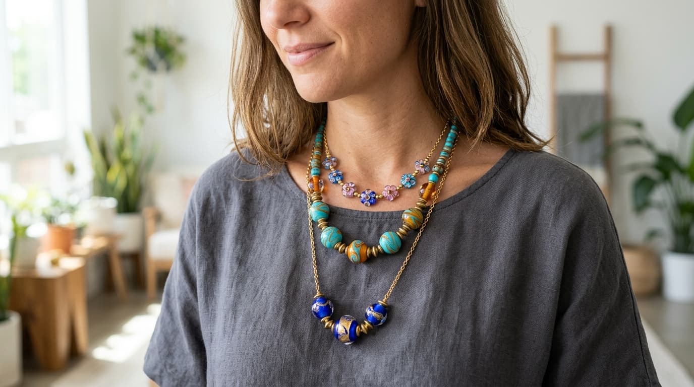 The 3-Piece Rule for Layering Lampwork Necklaces